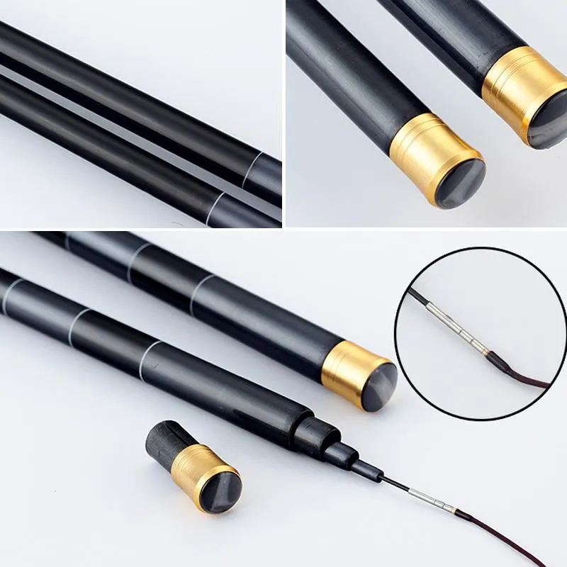 B-F Telescopic Carbon Fiber Super Hard Ultra Light Carp Fishing Rod  Hooks(7.2m)