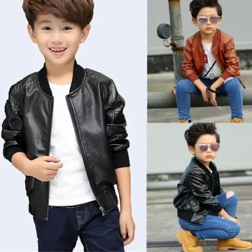 Boys sale leather vest