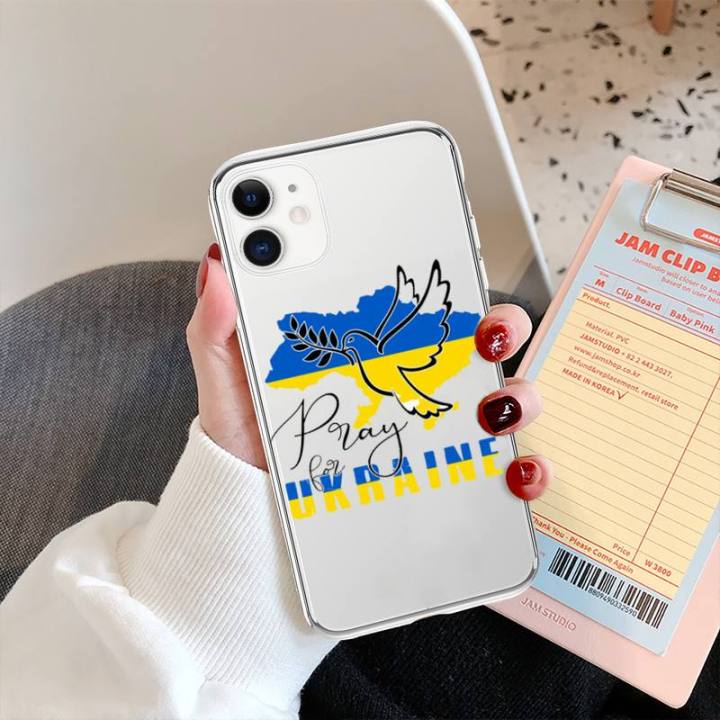 สินค้าใหม่ในสต็อก-ใหม่ยูเครนรูปแบบธงพิมพ์เคสโทรศัพท์โปร่งใสนุ่มสำหรับ-iphone-12-11-13-14-plus-x-xs-xr-pro-max-mini