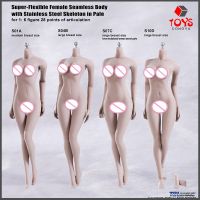 Tbleague Phicen S01A S04B S07C S10D 1/6 Female Seamless Stainless Steel Skeleton Body Pale Skin Female Action Figure Doll