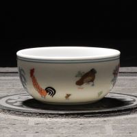 【✆New✆】 xihansi สีชามลายไก่ถ้วยถ้วยชา Jingdezhen ถ้วยเดียวเซรามิค Handmade Daming โบราณเล่นถ้วยชาเซรามิคชุด