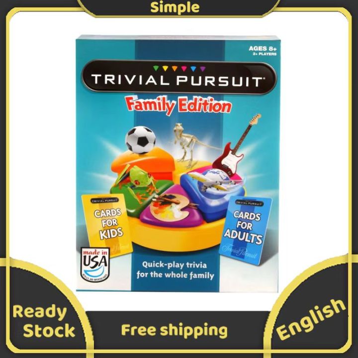 Trivial Pursuit Family Edition Board Game 1200 Questions 2022 Party Kid