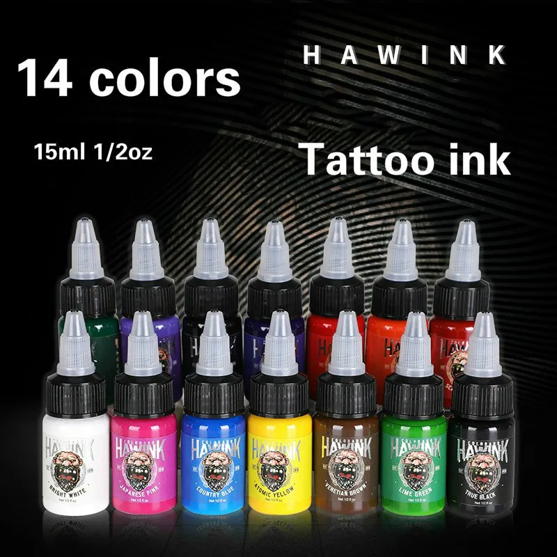 Hawink Import Original Tattoo Ink 15ml Small 14 Colour Optional Tattoo  Pigment Tattoo Ink Tattoo Equipment | Lazada PH