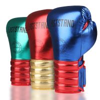 LASTSTAND 1 Pair Metallic Kids Adult Kickboxing Boxing Gloves Muay Thai Training Fighting Gloves 6-12oz Professional mma Glove