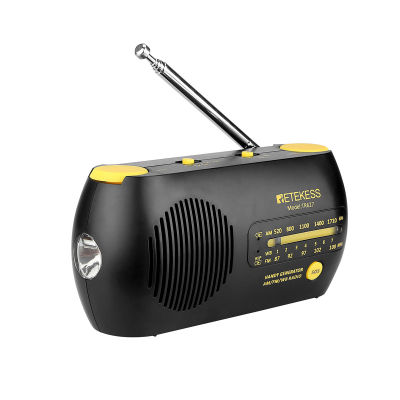 RETEKESS TR627 FM AM NOAA Weather Radio Emergency SOS Hand Crank Solar Receiver With Flashlight MP3 Player Digital Recorder