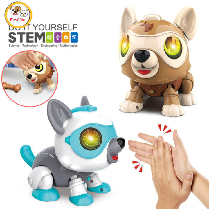 Robot Dog For Kids Diy Electronics Robotic Dog Toys With Bone Voice For