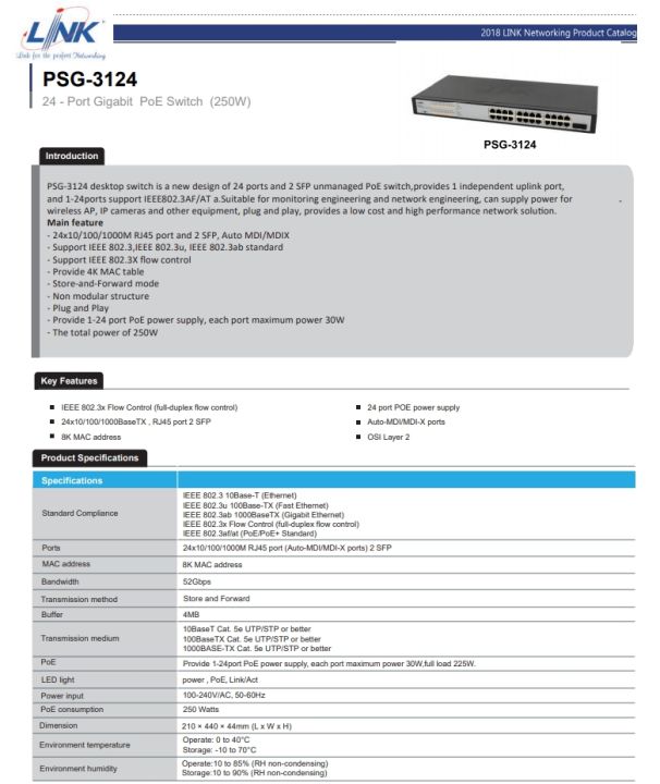 link-24-port-giga-poe-switch-24-ge-poe-2-sfp-ge-250w-รุ่น-psg-3124