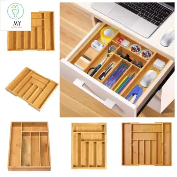 Royal Craft Wood Bamboo Kitchen Drawer Organizer (Beige, 9-slot)