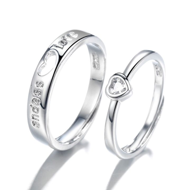 1คู่รักรูปหัวใจคู่แหวนผู้หญิงผู้ชายวงดนตรีแต่งงานที่มีส่วนร่วมเครื่องประดับวันวาเลนไทน์ของขวัญ