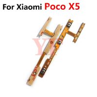 สําหรับ Xiaomi Poco X5 X4 F4 GT M4 M5 M5S Pro เปิดเครื่องปิดเสียงปุ่มลงปิดเสียงปุ่มปิดเสียงสวิตช์ Flex Cable Ribbon