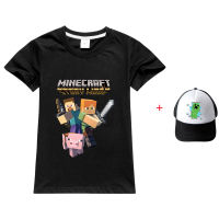 Mine Craft T เสื้อการ์ตูนสาวแขนยาวเสื้อเด็กผู้ชายฤดูร้อนผ้าฝ้ายเสื้อผ้าแขนสั้น Cartoon