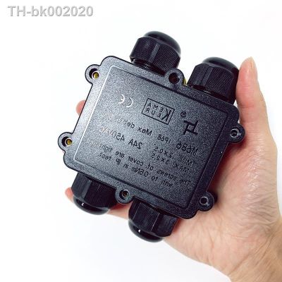 ✇◘ IP68 Waterproof Connector 4-14mm 3 / 4 Way 24A Outdoor Led Lights Electrical Cable Connectors Sealed Retardant Wire Junction Box