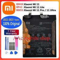 2023ปี100% แบตเตอรี่เดิมสำหรับ Xiaomi Mi 11 Mi11 Lite / 11 Pro / 11 Ultra BP42 BM4X BM55เปลี่ยนแบตเตอรี่โทรศัพท์