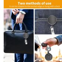 2 Pack Heavy Duty Retractable Badge Holder Reels, Metal ID Badge Holder with Belt Clip Key Ring for Name Card Keychain