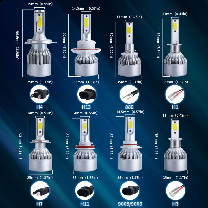 2pcs-c6-ไฟหน้ารถ-led-h7-led-h4-หลอดไฟ-h8-h1-h3-h11-hb3-9005-hb4-9006-9007-หลอดไฟอัตโนมัติหมอกไฟ-3000k-6000k-8000k-ขายส่ง-laojie