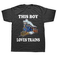 This Boy Loves Train Driver Lover T Shirts Graphic Cotton Streetwear Short Sleeve Birthday Gifts Summer Style T-shirt Men