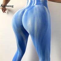 Aiithuug เอวสูงกางเกงโยคะท้องควบคุมเลกกิ้งโยคะมัดย้อมยิม Leggings ยิมกางเกงเซ็กซี่พีชก้น Leggings เลกกิ้งกอล์ฟ