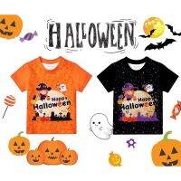 ✜ พร้อมส่ง เสื้อเด็ก ฮาโลวีน (Halloween) ชุดฮาโลวีนเด็ก เสื้อเด็กผู้หญิง เสื้อเด็กผู้ชาย พิมพ์ลายหน้าหลัง ลายออกแบบมาเฉพาะ