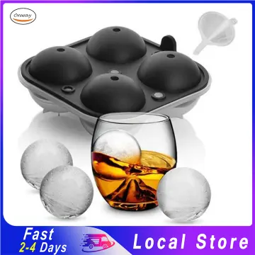 1pc Silicone Round Ice Cube Tray Ice Cube Molds Ice Ball Maker Mold With  Lid Big Ice Cubes For Whiskey Cocktails Bourbon 6-Cavity Sphere Ice Mold  Ball Maker