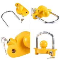 Trailer Hook Lock Heavy Duty U-shaped Lock Anti-theft Lock for Travel Trailer RV Towing Hitch Safety Locks Trailer Accessories