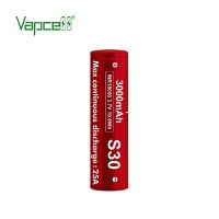 【Vapcell】ถ่าน แบตเตอรี่ 18650 Vapcell S30 INR18650 3000mAh Li-ion 3.7V ดิสชาร์จสูงสุด 25A (สั่งซื้อ 2 ก้อนแถมกระเป๋า) ถ่านวิทยุ Jumper T Pro, Crux3 NLR