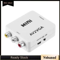 YS . อะแดปเตอร์แปลงไฟล์ Mini HD av2vga AV RCA CVBS เป็น VGA Video HDTV