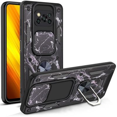 For Xiaomi Pocophone Poco X3 Pro Case Shockproof Armor Camouflage Magnetic Car Holder Ring Phone Cases for Poco X3 NFC Cover