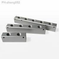 25x20mm 1/4 quot; BSP Female Pneumatic Fitting Quick Connector Gas Distributor Manifold Splitter Aluminium Block For Air Compressor