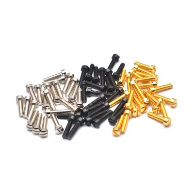 100pcs Slotted Polepiece for Humbucker Adjustable Screw Cup Head Pickup Polepiece M3x15MM Screws for Guitar Black/Gold/Chrome