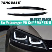 สำหรับ Volkswagen VW Golf 7 MK7 GTI R โคมไฟไฟหน้าอัตโนมัติเปลือกตาอุปกรณ์ตกแต่งแต่งรถคิ้วไฟหน้า