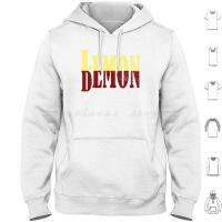 Lemon Demon-Fun Typography Design Hoodie cotton Long Sleeve Lemon Demon Lemon Demon Funny Dj Citrus Devil Hell