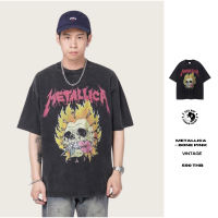 [New] THEBOY-METALLICA BONE PINK VINTAGE เสื้อยืดวินเทจ