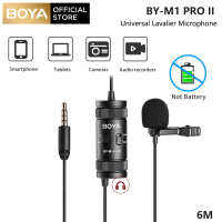 BOYA BY-M1 Pro II อัพเกรด3.5มม. คลิปบนจักรยานคอนเดนเซอร์ไมโครโฟน3.5มม. TRRS แจ็คมาร์ทโฟนแท็บเล็ตแล็ปท็อป PS4 Skype YouTube บันทึก Podcasting และสัมภาษณ์สำหรับ iPhone Android และ Windows มาร์ทโฟน (6เมตร)