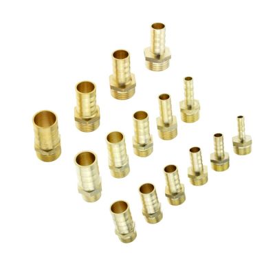 Brass Pipe Fitting 4mm 6mm 8mm 10mm 12mm 19mm Hose Barb Tail 1/8" 1/4" 1/2" 3/8" BSP Male Connector Joint Copper Coupler Adapter Pipe Fittings Accesso