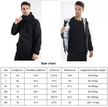 Buy LAZAWGSauna Suit for Men Workout Sweat Sauna Jacket Zipper