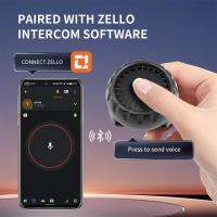 ใหม่ Zello เสียงอินเตอร์คอมไร้สาย PTT ปุ่มสวิทช์ควบคุมบลูทูธเข้ากันได้ปุ่มไม่มีรถจักรยานยนต์จักรยาน