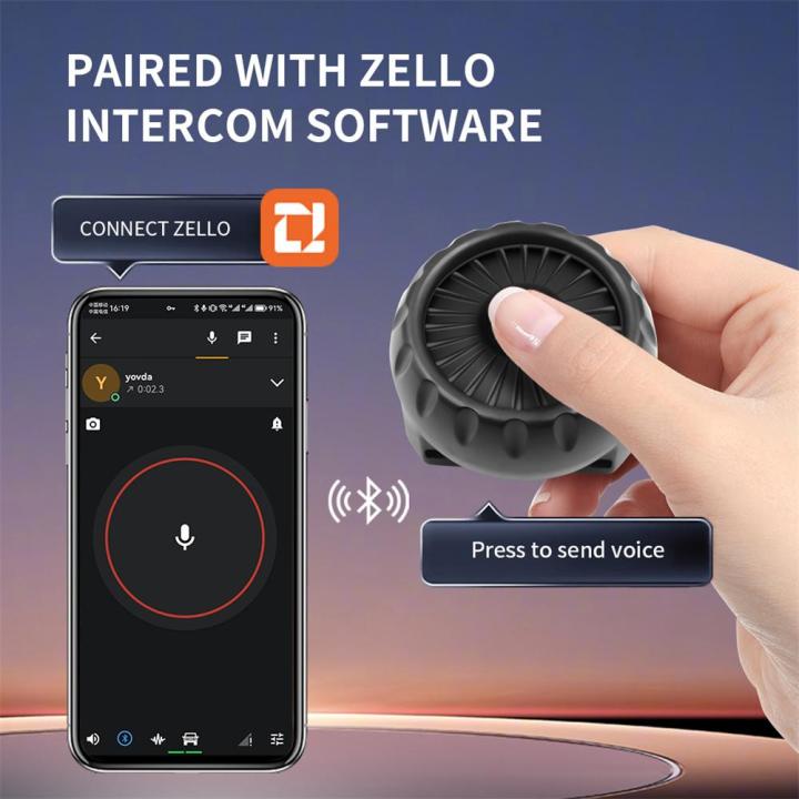 ใหม่-zello-เสียงอินเตอร์คอมไร้สาย-ptt-ปุ่มสวิทช์ควบคุมบลูทูธเข้ากันได้ปุ่มไม่มีรถจักรยานยนต์จักรยาน