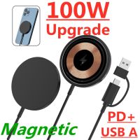 100W Magnetic Wireless Charger Pad Stand For Macsafe iPhone 14 13 12 Pro Max Induction Fast Charging Dock Station Chargers