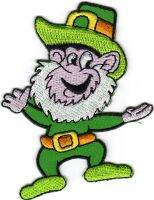 iron on patch Embroidery leprechaun Ireland 8 x 6 cm ผีแคระ ไอร์แลนด์ ตัวรีด เย็บติดผ้าประเทศไทย โลโก้ปัก มีกาวสำหรับรีด ตกแต่งเสื้อผ้า