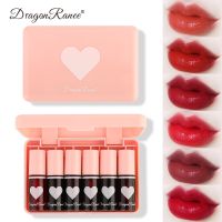 6 Pieces Lip Gloss Stain Long Lasting Liquid Lipstick Fashion Makeup Cosmetics Easy Apply Non Stick Cup Waterproof Lip Gloss Set