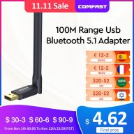 Comfast Bộ Chuyển Đổi USB Bluetooth 100 Tầm Xa 5.1 M Độ Lợi Cao Cho PC & thumbnail