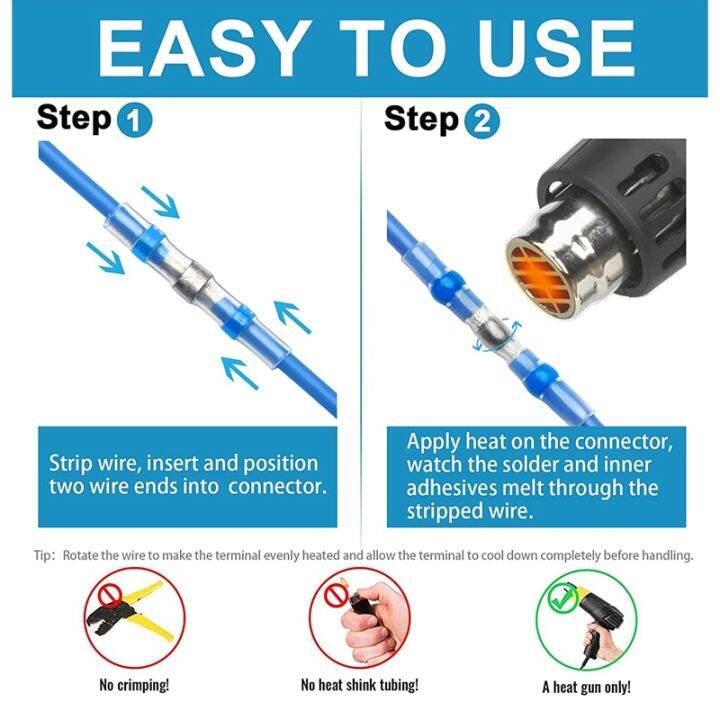 1-set-solder-seal-wire-connectors-solder-sleeve-waterproof-insulated-wire-connectors-27-41x18-01x4-39-cm