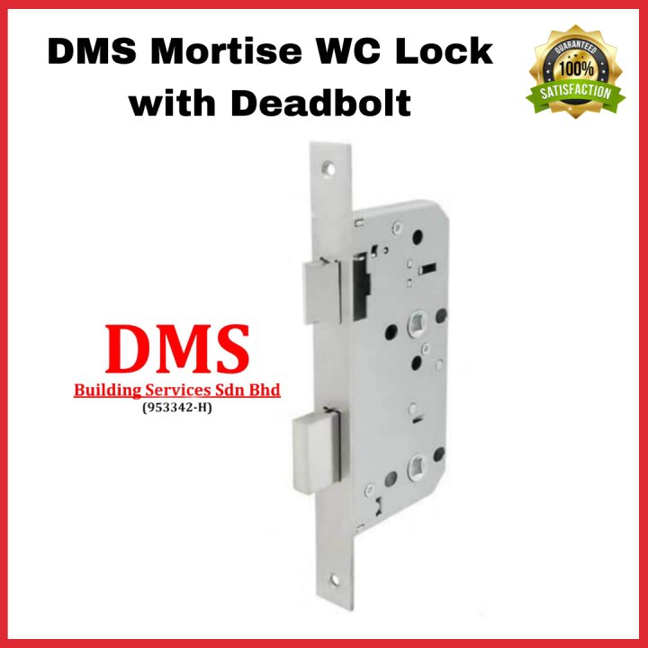 DMS Mortise WC Lock with deadbolt for bathroom | Lazada