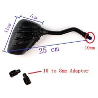 “：{—— Free Shipping Universal Motorcycle Scooter Back Side Mirror Modification Skull Craw Shadow Rear View Mirrors Pair 8Mm 10Mm