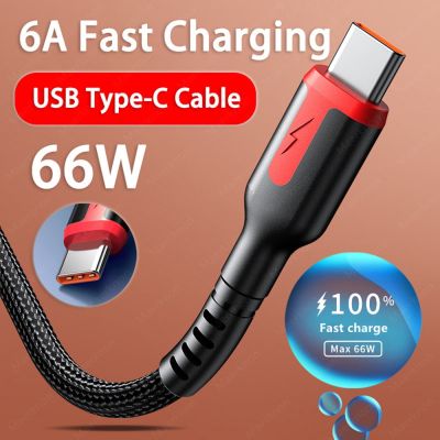 6A สายค่าโทรศัพท์สายเคเบิลข้อมูลสายชาร์จเร็ว66W,USB Type C สายสำหรับ Iphone 14 13 12 Pro Huawei Samsung USB Xiaomi Micro USB