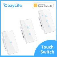 WiFi HomeKit Touch Light Switch US Smart Wall Switch 1/2/3 Gang Neutral Wire Required Voice Control Support Alexa Siri Alice Wall Stickers Decals