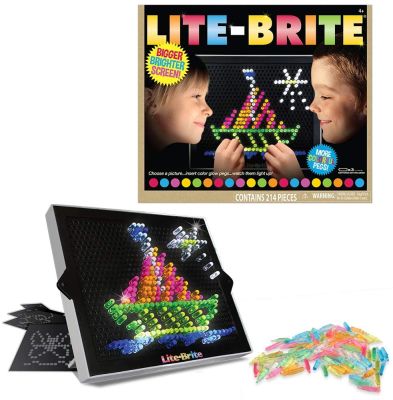 Basic Fun Lite-Brite สุดยอดของเล่นคลาสสิกย้อนยุคและวินเทจ ของขวัญสำหรับเด็กหญิงและเด็กชาย อายุ 4+