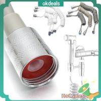 OKDEALS 1.5/2/3meter มีประโยชน์ อุปกรณ์ห้องน้ำ ป้องกันห่อ รูปแบบสายโทรศัพท์ Bath Sprayer เชื่อมต่อท่อ โถสุขภัณฑ์ ประปา สายฝักบัวสปริง