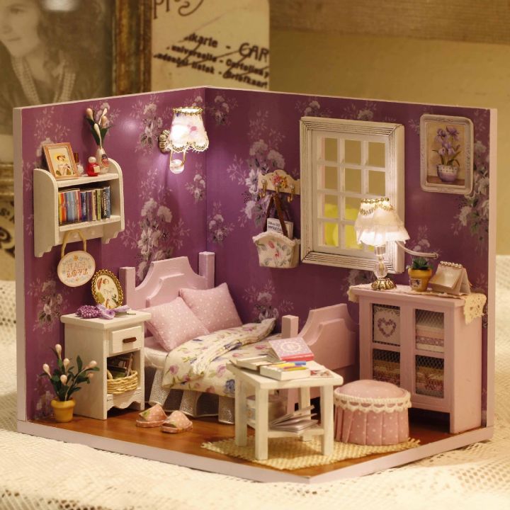 cutehome-บ้านตุ๊กตา-บ้านdiy-บ้านจำลอง-ห้องจำลอง-diy-house-ของใช้จิ๋ว-บ้านประกอบ-พลาสติกของจิ๋วชุดdiy-บ้านประกอบของเล่นแสง-diy-house-assembling-house-dollhouse-kit-s-001