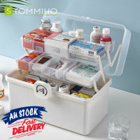 STOMMIHO Family Medicine Box Containers Portable Multi-layer Emergency First Aid Kit Storage Box Large Capacity Pill Organizer